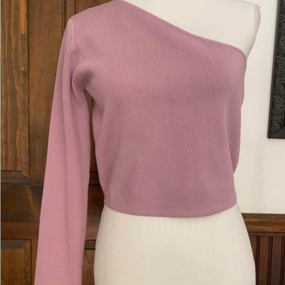 Endless Rose One-Shoulder Pink Crop Top